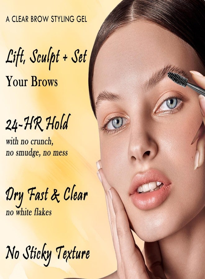 Lestpola 24H Super Hold Clear Eyebrow Gel, Waterproof Long-Lasting Lock & Freeze Brow Styling Glue, Fast-Dry Non-Sticky, Vegan Formula for Natural-Looking Brows, Got to Be Glue with Precision Brush(2-Pack) - Image 3